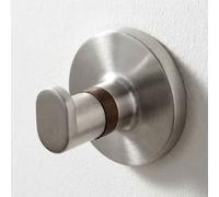 Bisk Dressing-Gown Towel Single Strip Hanger Solid Wood And Zamak Wall Mounted