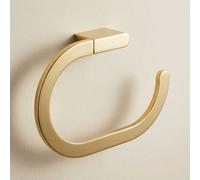 Bisk Oval Holder Round Towel Hanger Bathroom Gold Colour Finished Zamak Wall Mounted
