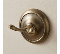 Bisk Retro Bathroom Antique Brass Wall Mounted Dressing-Gown Towel Double Hook Hanger