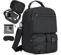 BISKLNDN Hard Carrying Case Compatible with Meta Quest 3S/Quest 3/Oculus Quest 2/Vision Pro/Elite Strap Headset and Controller Accessories, Travel Storage Bag for Gaming, Home Storage ，Black