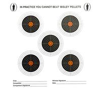 Bisley 17cm Five Targets Economy Paper Grade 3, Pack of 100 - Hunting outdoor gear for Men