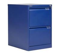 Bisley 2 Drawer Classic Steel Filing Cabinet - Blue - BS2E/BLUE