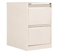 Bisley 2 drawer filing cabinet white - BS2E