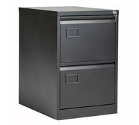 Bisley 2 Drawer Office Filing Cabinet Black