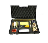 Bisley 20 Gauge Shotgun Comprehensive Cleaning Kit - Includes: Three piece wooden rod, Spiral Brush, Bronze Brush, Nylon Brush, Wool Mop, Wire Loop, Screwdriver, 20g Snap Caps, Patches, Aerosol Gun Oil & Oil Brush.