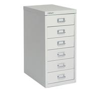 Bisley 6 Drawer Home 29 Series Steel Multidrawer - Goose Grey