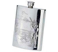Bisley 6oz Gamekeeper Pewter Flask - Hunting Outdoor Gear for Men