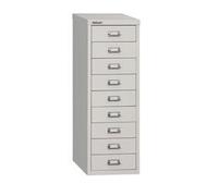 Bisley 9 Drawer Home 39 Series Steel Multidrawer - Goose - H39/9NLG/G