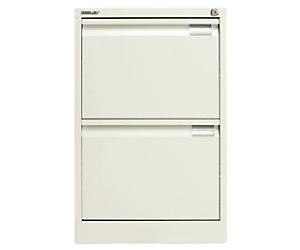 Bisley BS Steel Filing Cabinet 2 Drawers Lockable 470 x 622 x 711 mm Chalk White