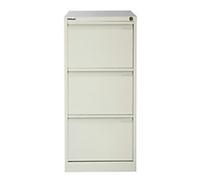 Bisley BS Steel Filing Cabinet 3 Drawers Lockable 470 x 622 x 1,016 mm Chalk White