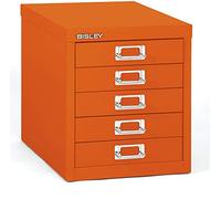 Bisley Cabinet 5 Drawer - Color: Orange