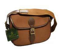 Bisley cartridge bag 75 capacity Fox Tan canvas bag leather and brass fittings