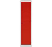 Bisley Clean & Dirty Steel Locker 1 Door Pad lock 450 x 600 x 1,800 mm Light Grey, Cardinal Red