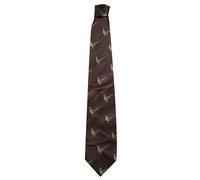 Bisley Country Pheasant Silk Tie - Burgundy - Size: One Size