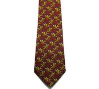 Bisley Country Solid Pheasant Silk Tie - Red - Size: One Size