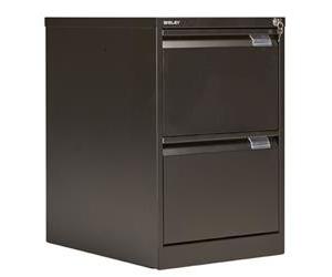 Bisley Double Filing Cabinet Black 2 Drawer - bs2e
