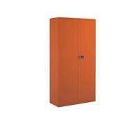 Bisley Economy Double Door Steel Office Cupboards, 4 Shelf - 91wx40dx197h (cm), Orange