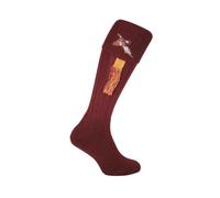 Bisley Embroidered Pheasant Stockings 8-11 Burgundy Burgundy Socks (11511)