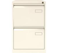 Bisley Filing Cabinet 2 Drawers Lockable 470 x 622 x 711 mm Chalk White