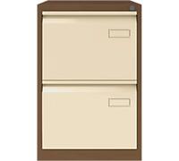 Bisley Filing Cabinet 2 Drawers Lockable 470 x 622 x 711 mm Coffee, Cream