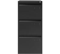 Bisley Filing Cabinet 3 Drawers Lockable 470 x 622 x 1,016 mm Black