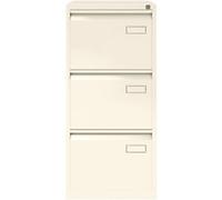 Bisley Filing Cabinet 3 Drawers Lockable 470 x 622 x 1,016 mm Chalk White