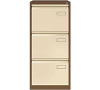 Bisley Filing Cabinet 3 Drawers Lockable 470 x 622 x 1,016 mm Coffee, Cream