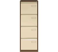 Bisley Filing Cabinet 4 Drawers Lockable 470 x 622 x 1,312 mm Coffee, Cream