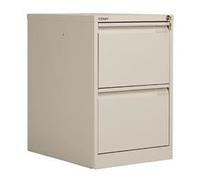 Bisley Lockable 2 Drawer Filing Cabinet Grey