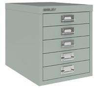 Bisley MultiDrawer Steel Desktop Drawers 5 Drawers 279 x 380 x 325 mm Silver
