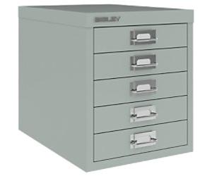Bisley MultiDrawer Steel Desktop Drawers 5 Drawers 279 x 380 x 325 mm Silver