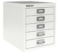 Bisley MultiDrawer Steel Desktop Drawers 5 Drawers 279 x 380 x 325 mm Traffic White