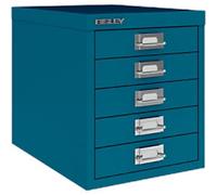 Bisley MultiDrawer Steel Desktop Drawers 5 Drawers Not Lockable 279 x 380 x 325 mm Azure