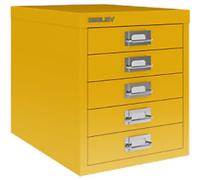 Bisley MultiDrawer Steel Desktop Drawers 5 Drawers Not Lockable 279 x 380 x 325 mm Bisley Yellow