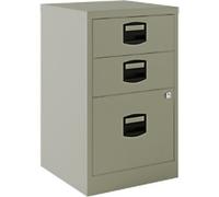 Bisley PFA Steel Filing Cabinet 3 Drawers Lockable 413 x 400 x 672 mm Grey