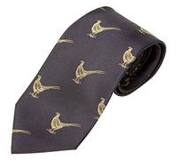 Bisley Pheasants Navy Silk Tie - Shooting and hunting
