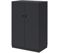 Bisley Pren Cupboard MFC (Melamine Faced Chipboard) Lockable 800 x 500 x 1,210 mm Carbon Grey