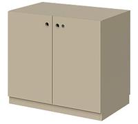 Bisley Pren Cupboard MFC (Melamine Faced Chipboard) Lockable 800 x 500 x 715 mm Dakar Grey