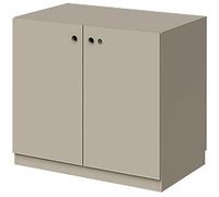 Bisley Pren Cupboard MFC (Melamine Faced Chipboard) Lockable 800 x 500 x 715 mm Pebble Grey