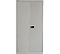 Bisley Regular Door Cupboard Steel 3 Shelves Lockable 914 x 400 x 1,806 mm Grey