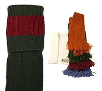 Bisley Shooting socks and garters Olive with Cassat - Size 8-10