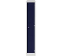 Bisley Steel Locker 1 Door Pad lock 300 x 450 x 1,800 mm Light Grey, Oxford Blue