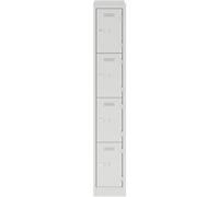 Bisley Steel Locker 4 Doors Combination Lock M3 300 x 450 x 1,800 mm Light Grey