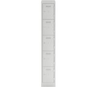 Bisley Steel Locker 5 Doors Combination Lock M2 300 x 450 x 1,800 mm Light Grey