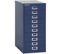 Bisley Steel Multi Drawer Cabinet 10 Drawers Blue 279 x 380 x 590 mm Blue