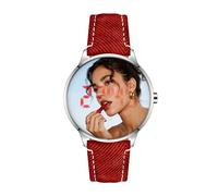 Bisley Unisex Digital Watch LED Display Large Mirror Face Easy Reader, Red