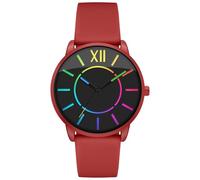 Bisley Unisex Red Watch Silicone Strap Easy to Read Waterproof Watch