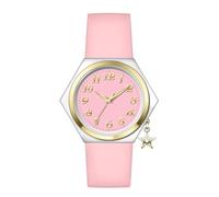 Bisley Women Watch for Small Wrist Arabic Number Dial Easy Reader Star Shaped Watch, Pink, casual
