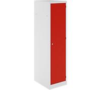 Bisley Workwear Clean & Dirty Steel Locker 1 Doors 1 nest Key lock 600 x 600 x 1,800 mm Light Grey, Cardinal Red