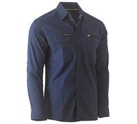 Bisley Workwear UKBS6144_BPCT Flex & Move Utility Shirt 145GSM Long Sleeve - Navy, XL
